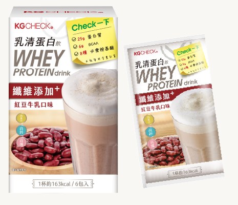 神好喝乳清蛋白飲 紅豆牛乳